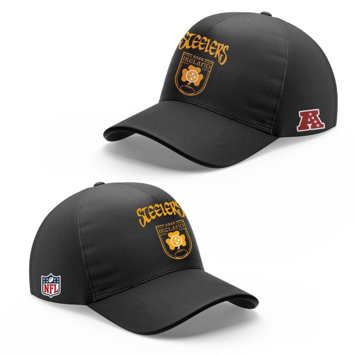 Pittsburgh Steelers 2025 Ireland game Hoodie - Black