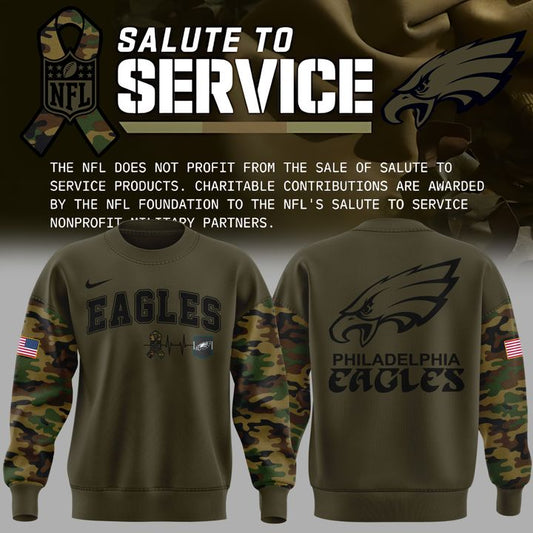 Exclusive Version Philadelphia Eagles Salute to Service Sweat 2025