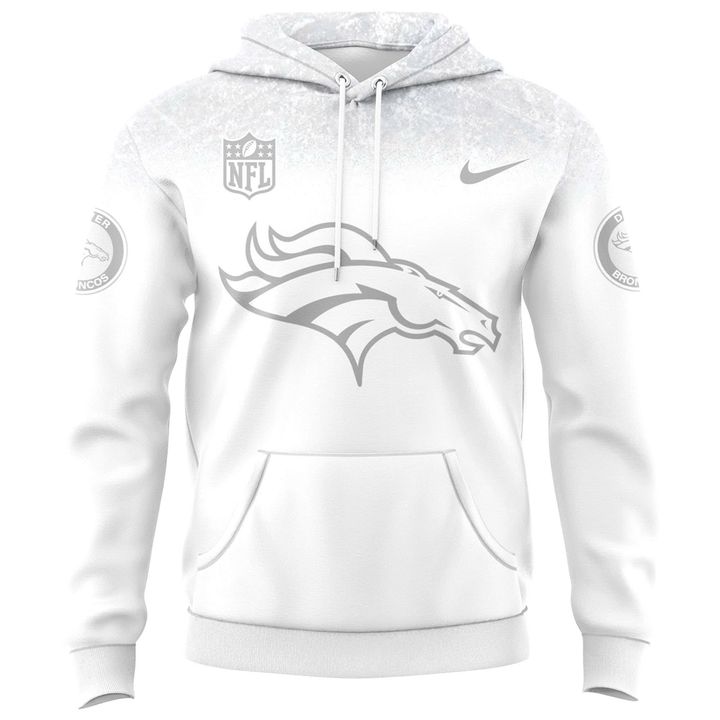 Unisex Broncos White Out 2025 Hoodie