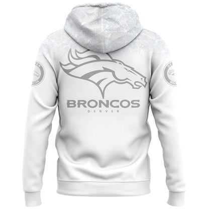 Unisex Broncos White Out 2025 Hoodie