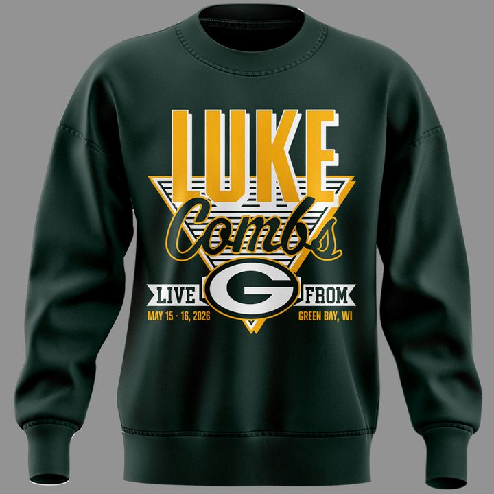 02.Luke Combs x Green Bay Packers My Kinda Saturday Night Tour 2026 - SWEATSHIRT