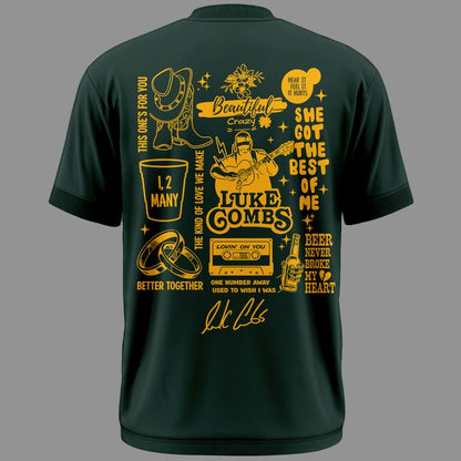 01.Luke Combs x Green Bay Packers My Kinda Saturday Night Tour 2026 - Tshirt