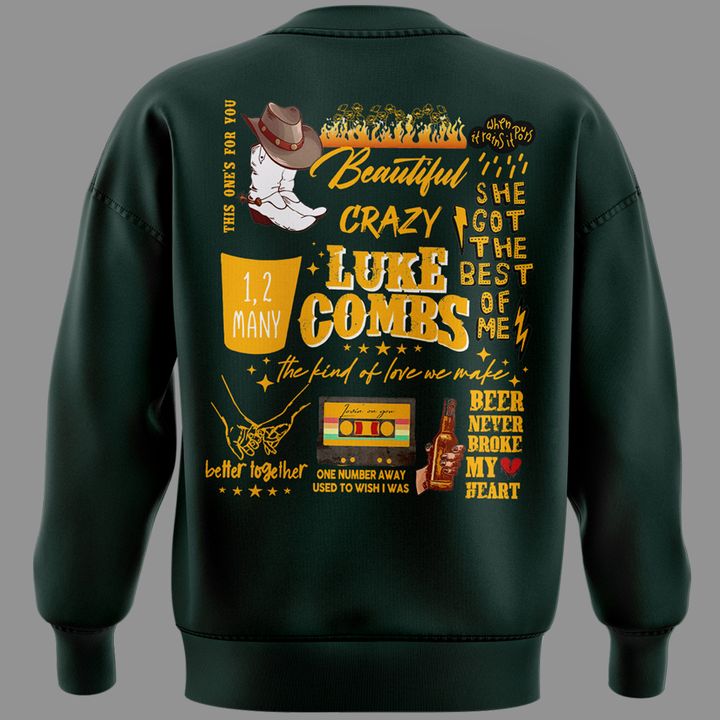 02.Luke Combs x Green Bay Packers My Kinda Saturday Night Tour 2026 - SWEATSHIRT