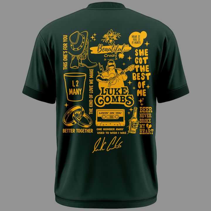 04.Luke Combs x Green Bay Packers My Kinda Saturday Night Tour 2026 - Tshirt