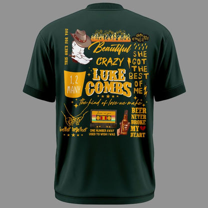 05.Luke Combs x Green Bay Packers My Kinda Saturday Night Tour 2026 - Tshirt