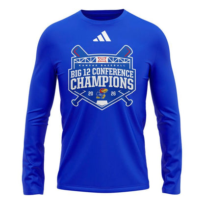 Kansas Jayhawks baseball 2026 Big 12 Conference Regular Season Champions Long Tee