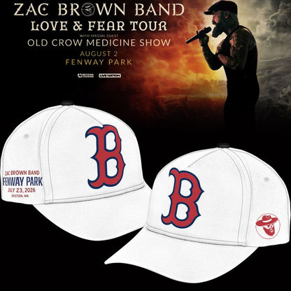1. Zac Brown Band x Boston Red Sox Fenway Park - Love & Fear Tour White Tee