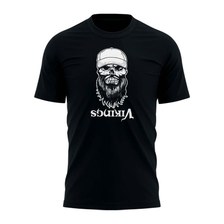 Minnesota Vikings x Luke Combs "skull-beard" Black T-Shirt