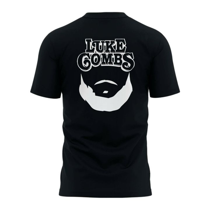 Minnesota Vikings x Luke Combs "skull-beard" Black T-Shirt