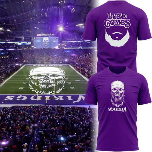 Minnesota Vikings x Luke Combs "skull-beard" T-Shirt