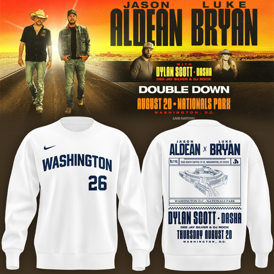 Limited Edition Washington Nationals x Jason Aldean And Luke Bryan Sweatshirt