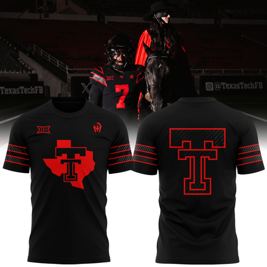 Special New Texas Tech Football "Let's Ride" Uniform Tshirt