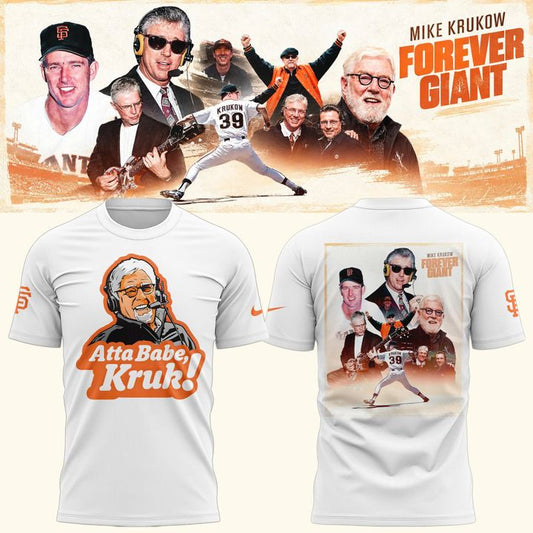 Mike Krukow "Atta Babe, Kruk!" Forever Giant T-Shirt