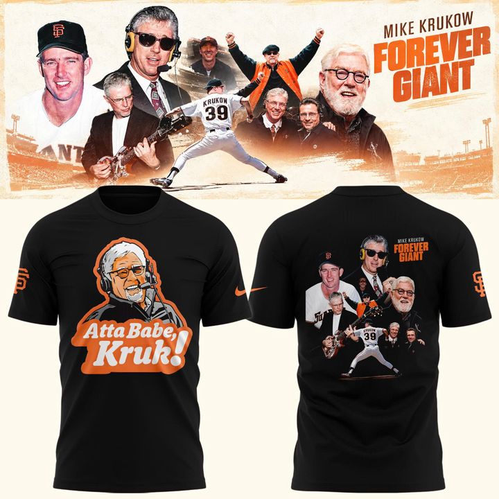 Mike Krukow "Atta Babe, Kruk!" Forever Giant T-Shirt