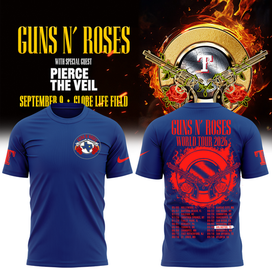 GN’Roses x Texas Rangers Globe Life Field 2026 Tour T-Shirt_002
