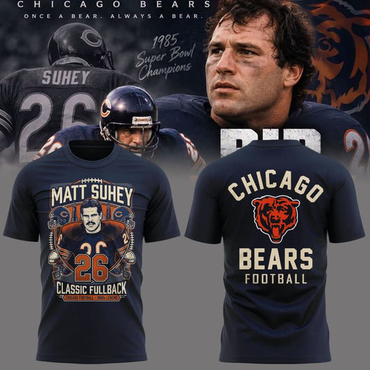 Limited Edition Matt Suhey - Chicago Bears Always and Forever - Thank You For Your Memories T-Shirt