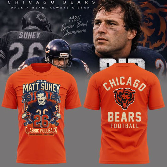 Limited Edition Matt Suhey - Chicago Bears Always and Forever - Thank You For Your Memories T-Shirt
