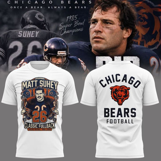 Limited Edition Matt Suhey - Chicago Bears Always and Forever - Thank You For Your Memories T-Shirt