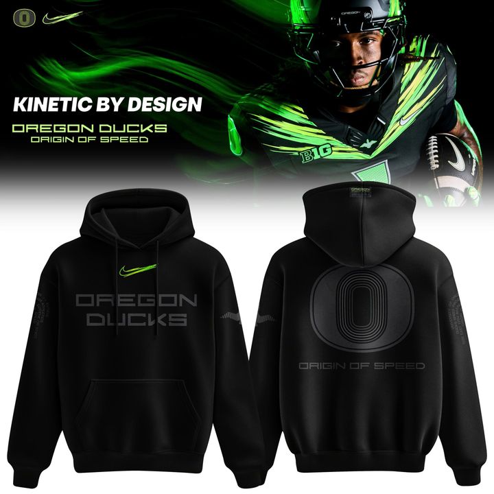 Men's Nike Oregon Ducks Football Origin of Speed Air Hoodie – Black