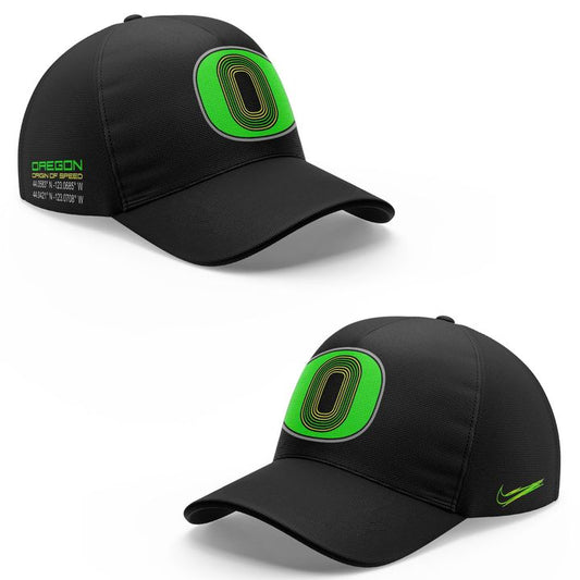 Men's Nike Night Forest Oregon Ducks Origin of Speed Rise Adjustable Hat