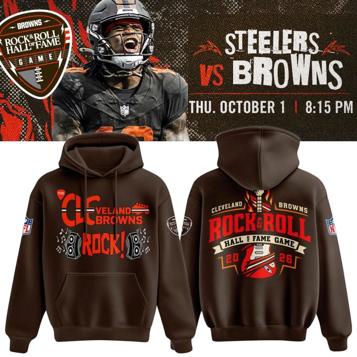 Men's Cleveland Browns Rock and Roll Hall of Fame Game Hoodie