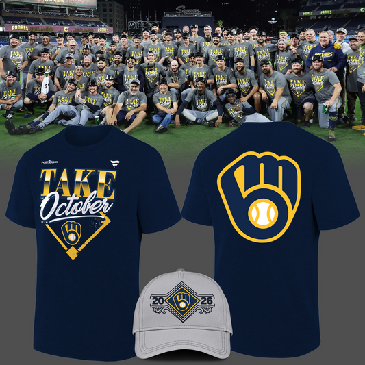 Milwaukee Brewers 2026 Division Series Champions Distressed Locker Room Take October T-Shirt