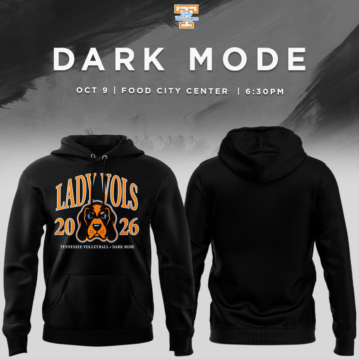 Tennessee Lady Volunteers volleyball Dark Mode Hoodie