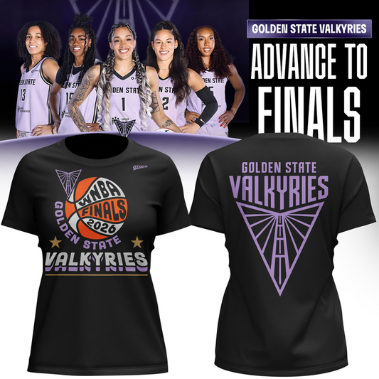 01.(Women's)Limited edition Golden State Valkyries 2026 WNBA Finals T-Shirt- Black