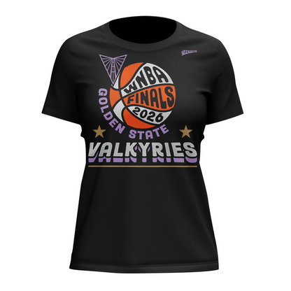 01.(Women's)Limited edition Golden State Valkyries 2026 WNBA Finals T-Shirt- Black