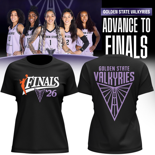 02.(Women's)Limited edition Golden State Valkyries 2026 WNBA Finals T-Shirt- Black