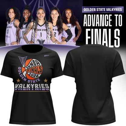 05.(Women's)Limited edition Golden State Valkyries 2026 WNBA Finals T-Shirt- Black