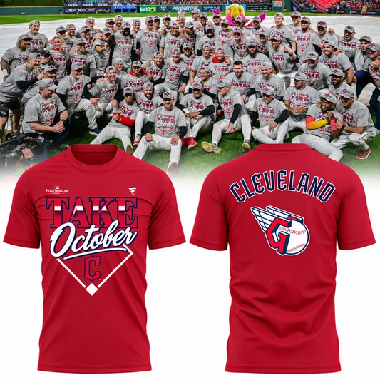 01.58. Red Shirt Take October Cleveland Guardians 2026 Limited Edition T-Shirt