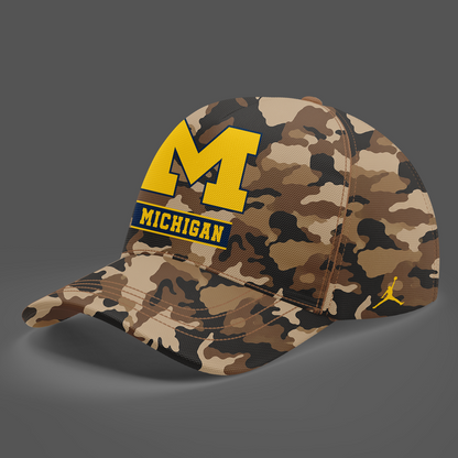 Camo Michigan Wolverines 2026 Military Appreciation Sideline Dri-FIT Hoodie