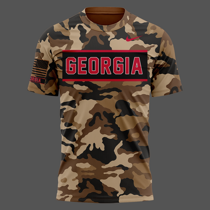 Camo Georgia Bulldogs 2026 Military Appreciation Sideline Dri-FIT T-shirt