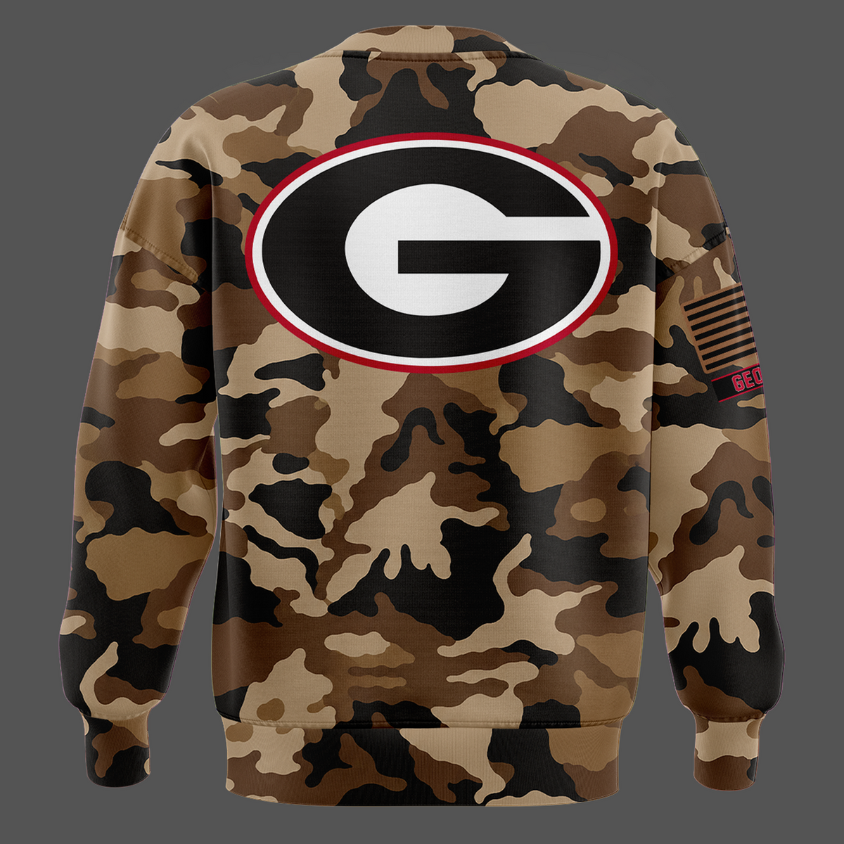 Camo Georgia Bulldogs 2026 Military Appreciation Sideline Dri-FIT SWEATSHIRT