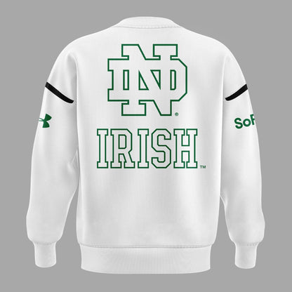 White Sweatshirt Notre Dame Football - Go Irish Sweatshirt