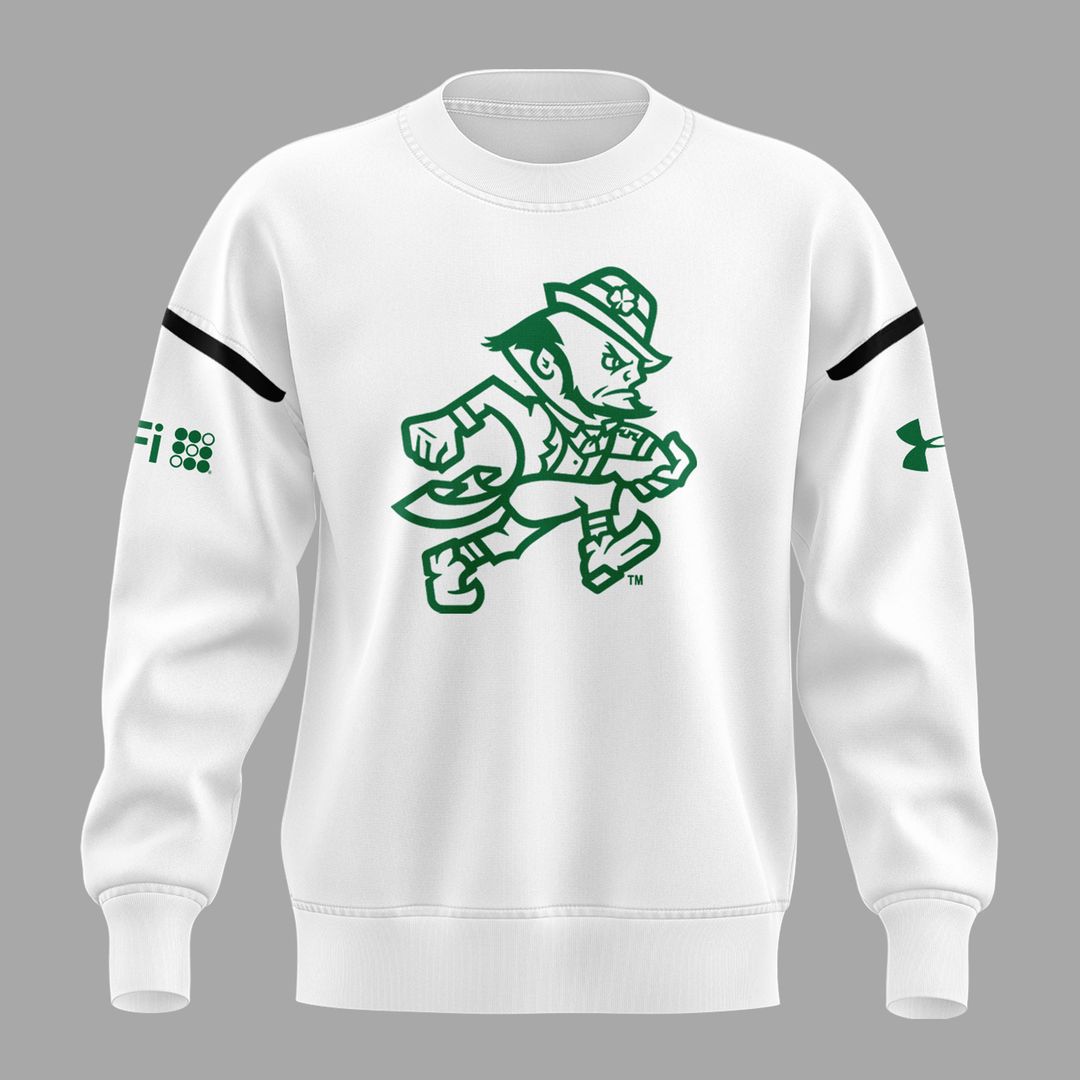 White Sweatshirt Notre Dame Football - Go Irish Sweatshirt