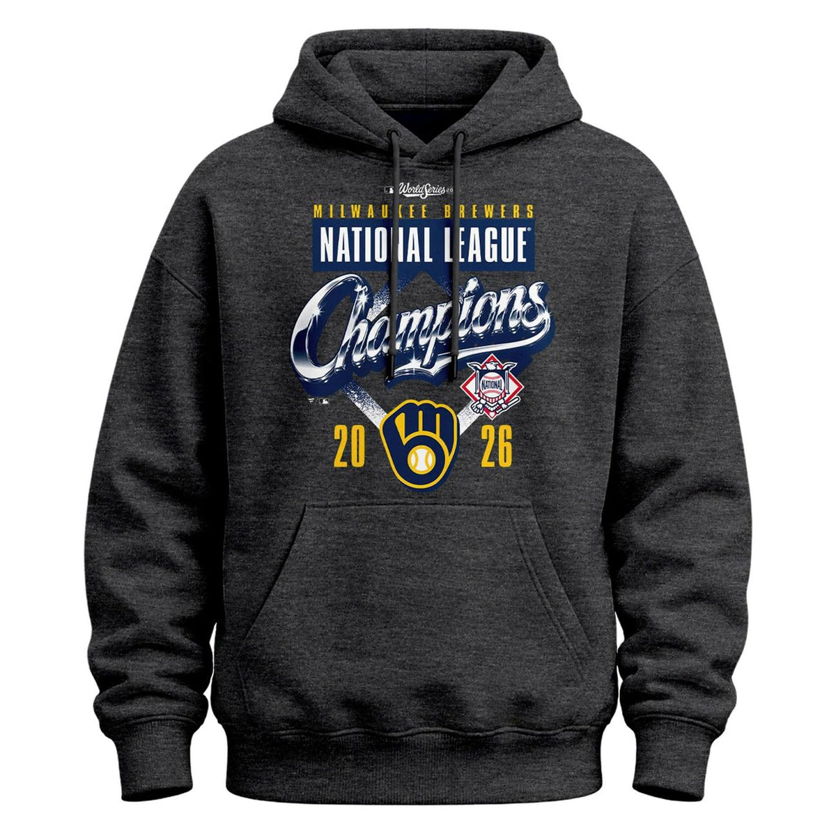 Limited Edition Hoodie Milwaukee Brewers 2026 National League Champions Locker Room