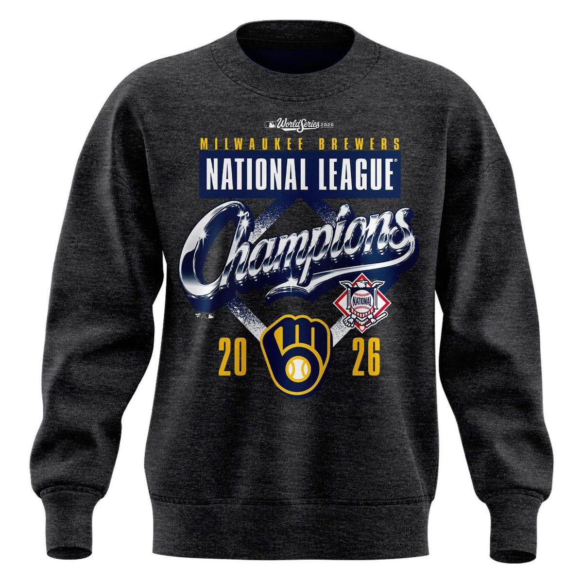 Limited Edition Sweatshirt Milwaukee Brewers 2026 National League Champions Locker Room
