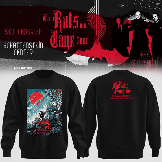 The Smashing Pumpkins Columbus OH 2026 Gig Poster Live At The Schottenstein Center On September 30 2026 Sweatshirt