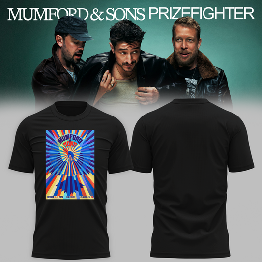 Mumford And Sons Los Angeles CA 2026 Exclusive Event Tee Prizefighter Tour October 6 7 2026 T-Shirt