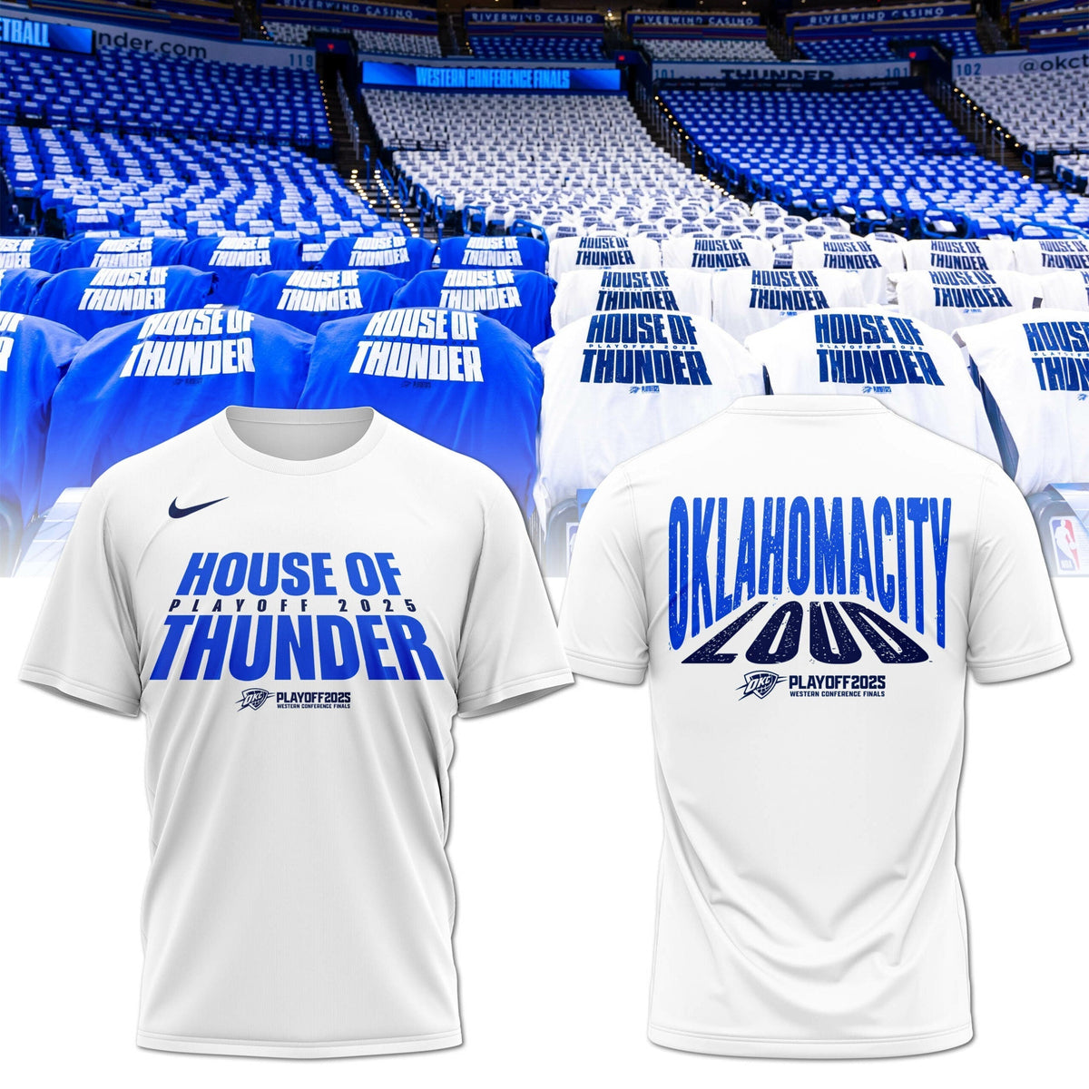 The 2025 Oklahoma City Thunder playoff T-Shirt