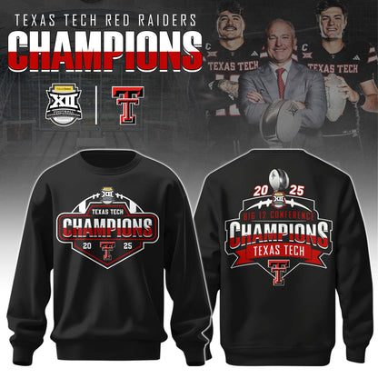Texas Tech Red Raiders x Big 12 Champions 2025 Sweatshirt Limited Edition