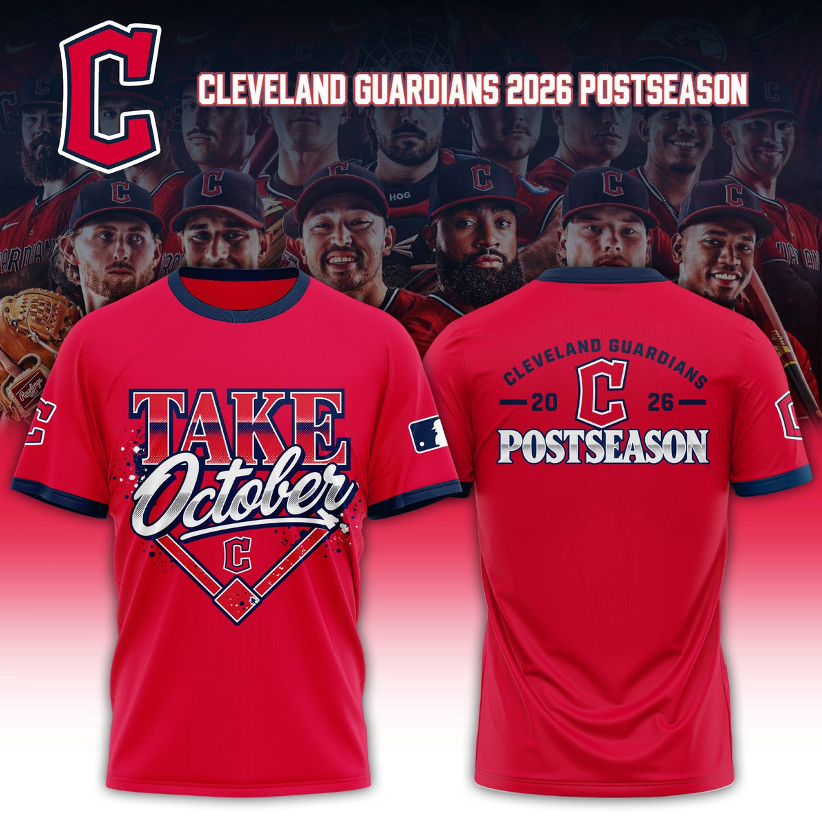 Limited Edition Cleveland Guardians Division Series Champions Distressed Locker Room Take October T-shirt
