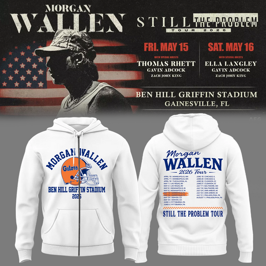 Limited Edition “Still The Problem Tour” At Ben Hill Griffin Stadium, Florida Gators Zip Hoodie