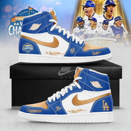 _ Los Angeles Dodgers 2025 World Series Champions Limited Editions AJ1 Sneakers