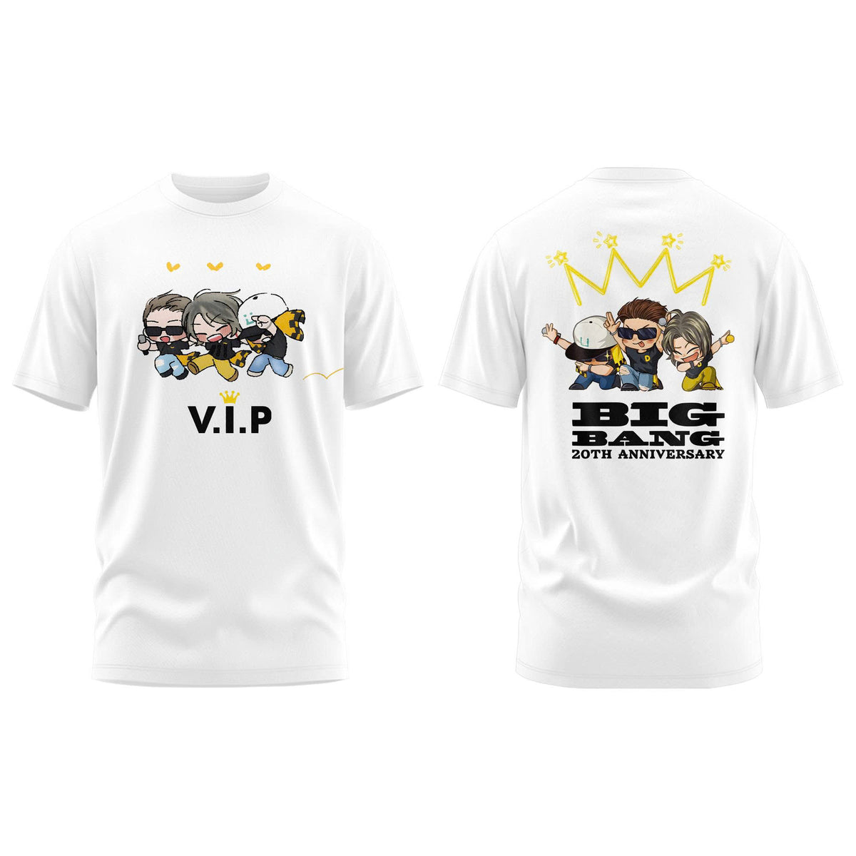 BigBang World Tour ’26 Cartoon Version Limited Edition White Tshirt